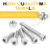 VKKM 150 Piece M3 304 Stainless Steel Hexagon Socket Screw Set, Multiple Sizes, Equipment Assembly, Essential for Fastening.