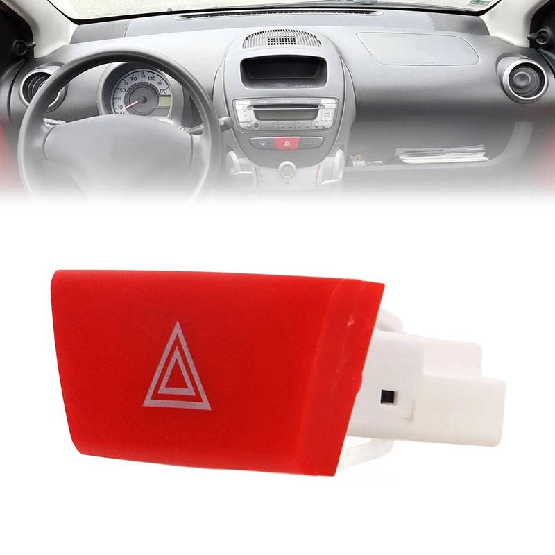 Hazard Light Switch Button for Toyota Aygo and For C1 107 Models 2005 2014 OEM Number 6490NG Plastic Construction
