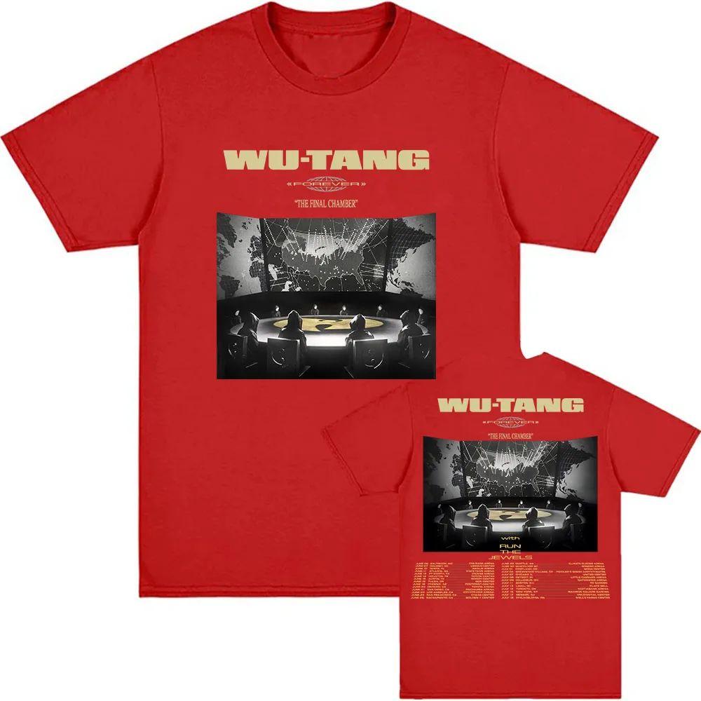 Top Rock Punk Wu Tang Clan THE FINAL CHAMBER TOUR 2026 T-shirt Casual Larga a Maniche Corte T-shirt Girocollo Unisex