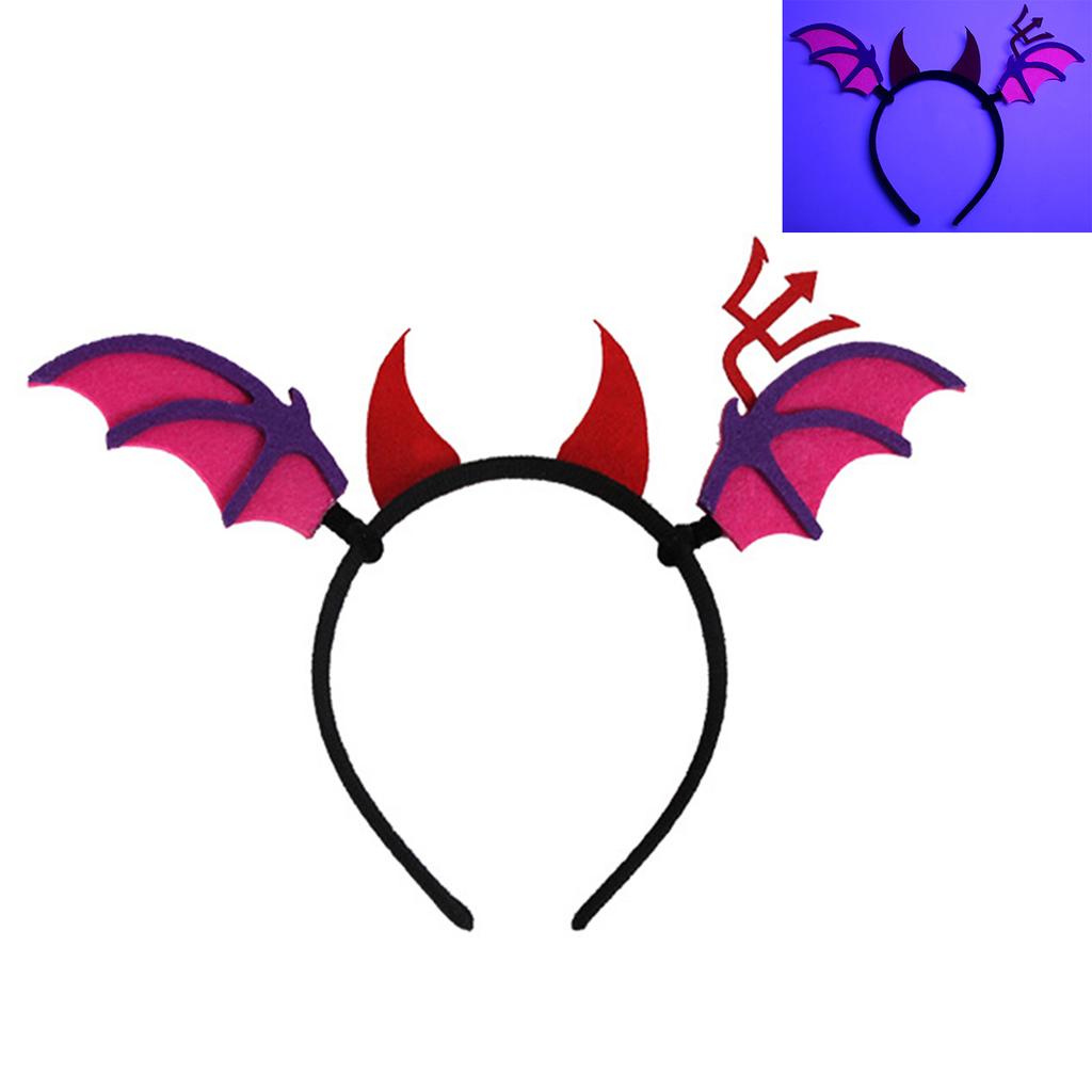 Halloween Glow Hair Hoop Lightweight Makeup Party Fun Hairband For Photos Ghost Festival Fluorescent Decorations