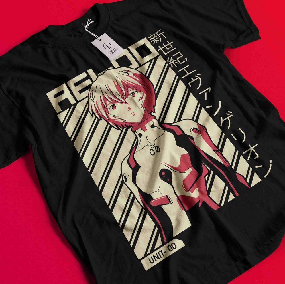 

Neon Genesis Evangelion T-Shirt Eva Shirt Ayanami Tshirt Mari Tee Misato Asuka L