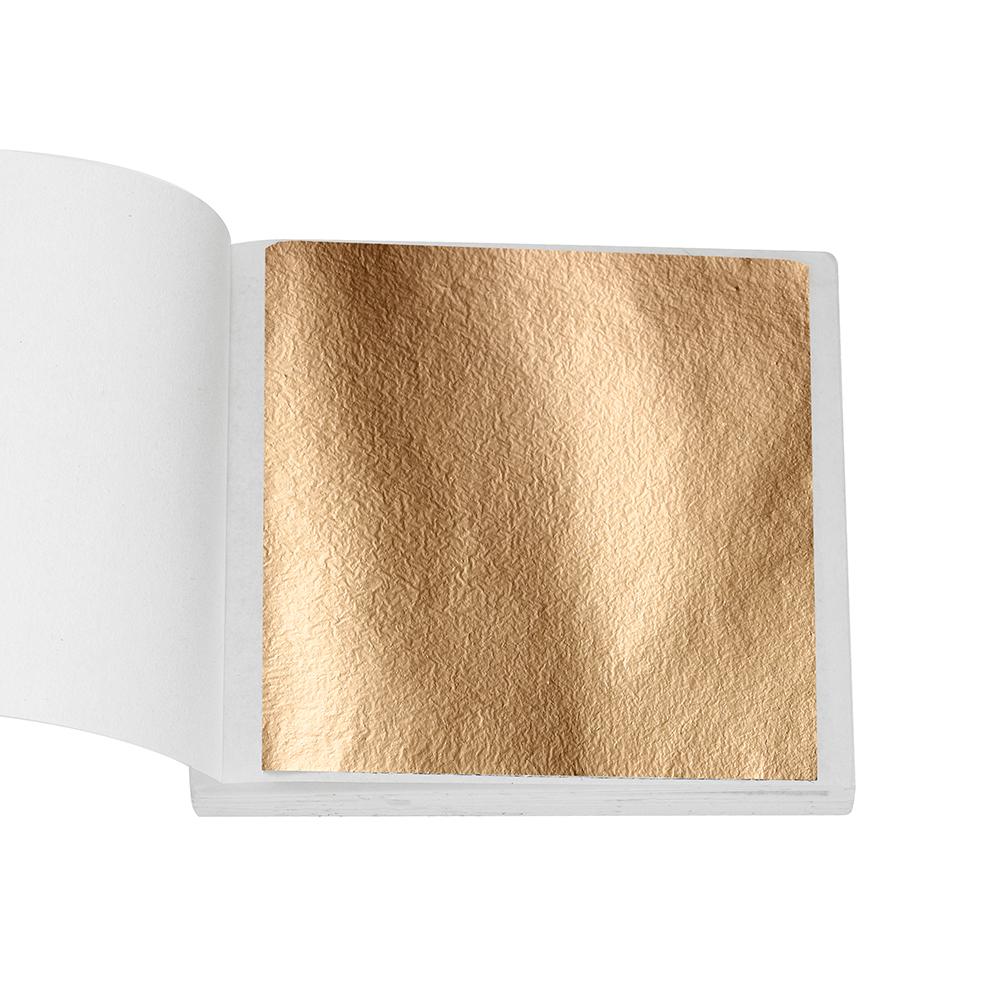 100Sheets Imitation Gold Foil Paper Leaf Gilding Epoxy Resin Fillings for DIY Epoxy Resin Mold Crafts Nail Art Home Decorations