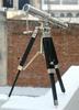 Shiny Silver Nautical Polished Brass Telescope With Wooden Tripod Stand Desk Decor