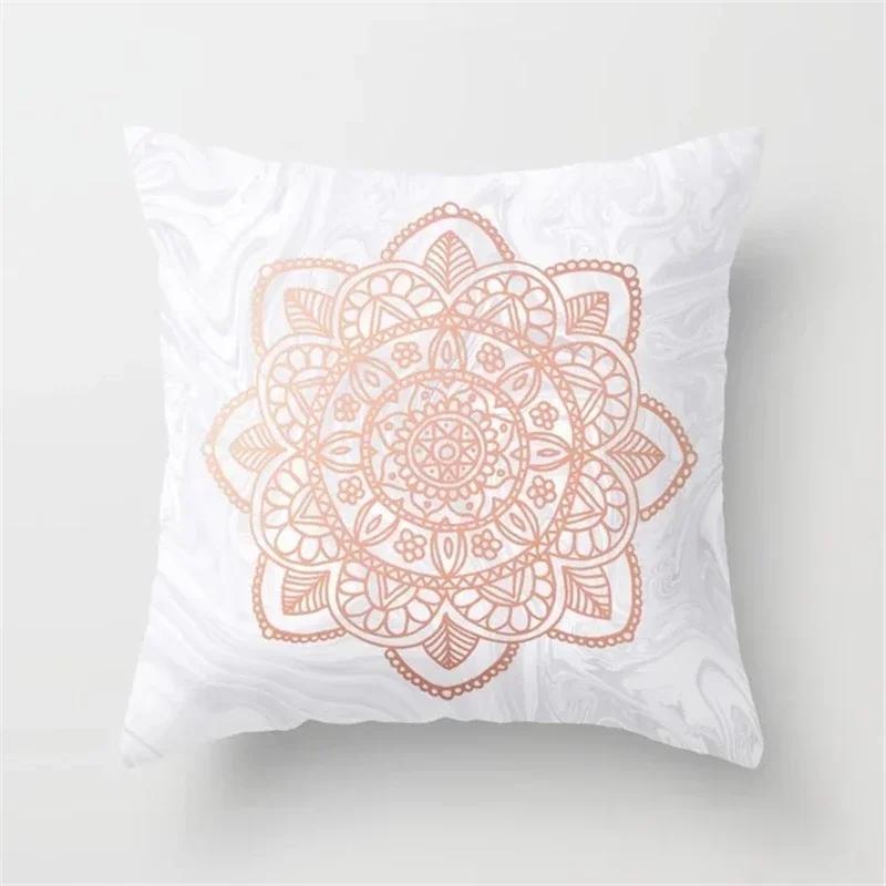 Pink Tropic Pineapple Throw Pillow Covers Geometric Nordic Glitter Polyester Pillow Case Sofa Home Decor Cushion Covers 45X45Cm