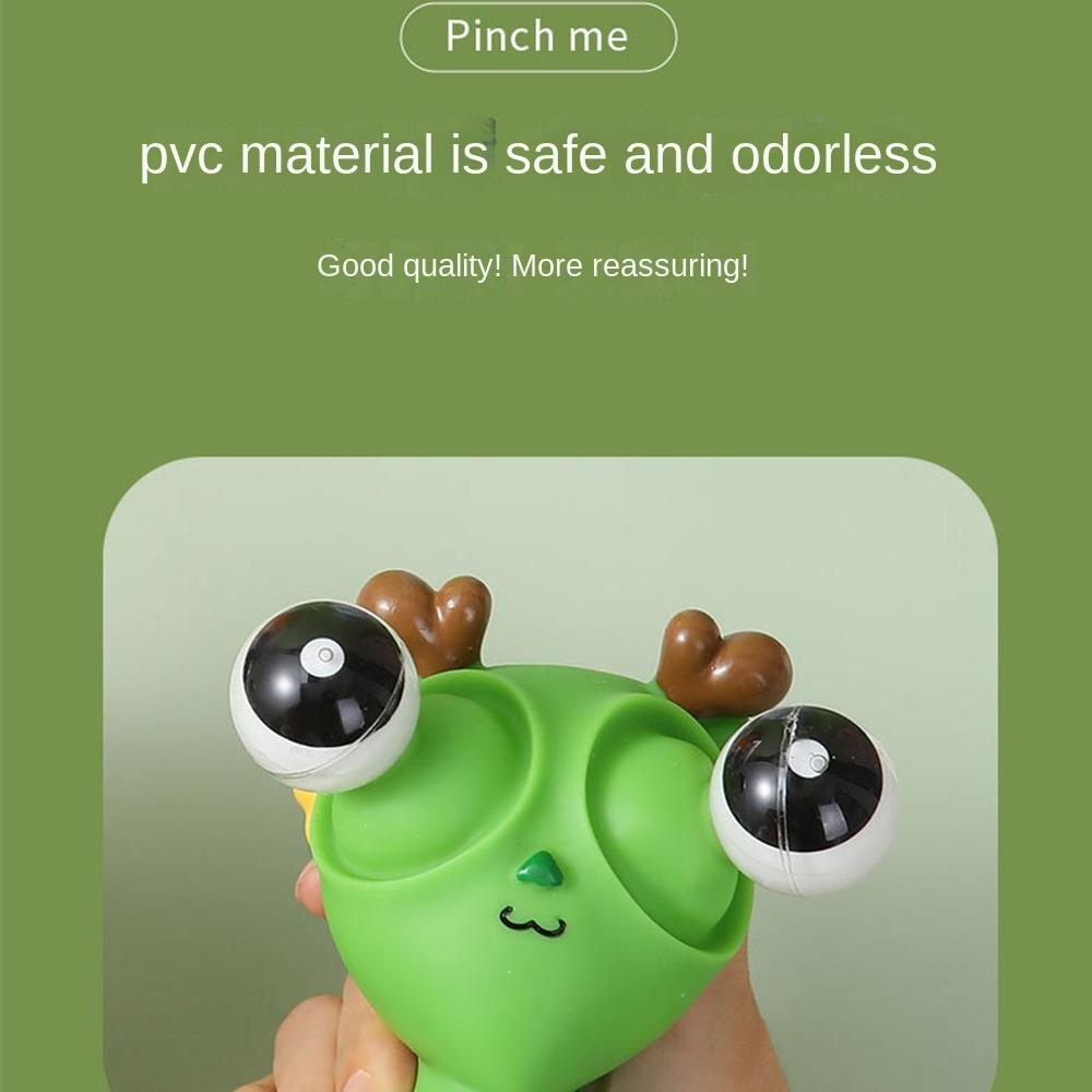 Funny Eyeball Burst Grass Worm Pinch Toy Big Eyeball Squeeze Toy Eye Popping Worm Stress Relief