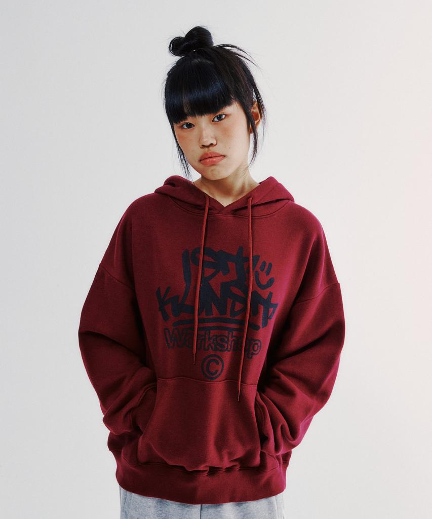 Ik Tag Logo Hoodie_Burgundy(Ik2Efmm415A)