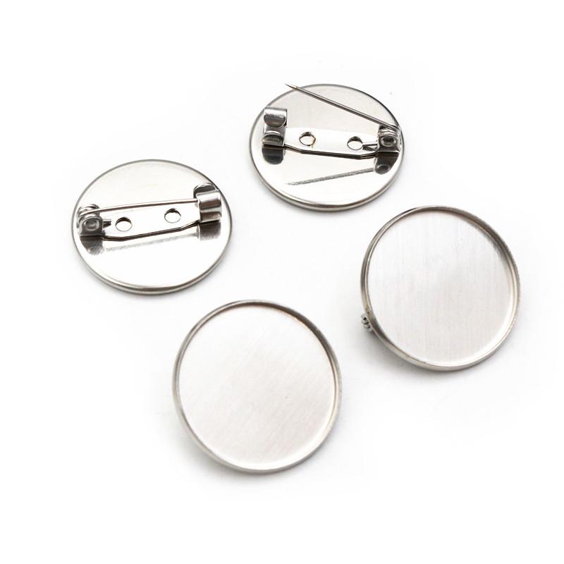 10 Stück 8-30 mm Innendurchmesser Edelstahl Broschenform Cabochon Rohling Cameo Fassung Charms Anhänger Tablett DIY Schmuck
