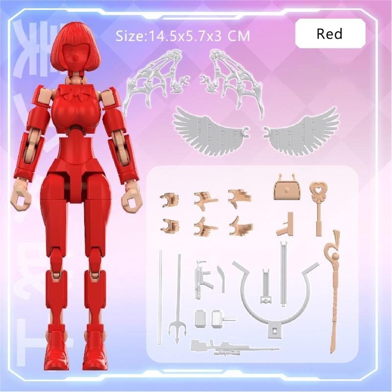 3D Printed Mannequin Dummy Magical Beauty Girl Action Figure Multi-Jointed Movable Shapeshift Robot Ornament For Kids Adult