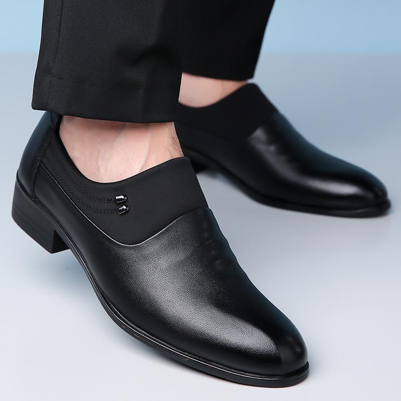 Luxury Men Leather Shoes Black White Horsebit Loafers Slip on Formal Men Dress Shoes Wedding Office Casual Shoes For Men