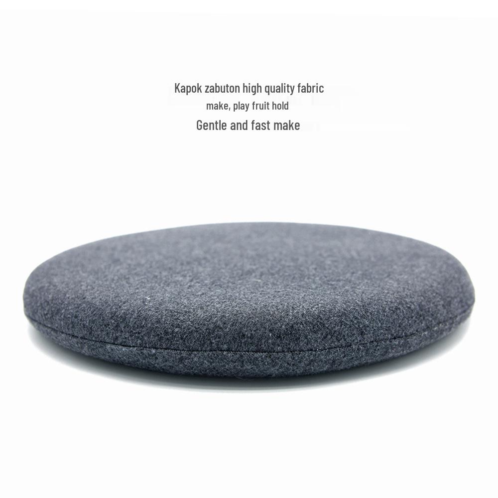 MUJI-Style Tatami Round Memory Foam Seat Cushion - Breathable, Solid Color, Tie-On for Office Chair