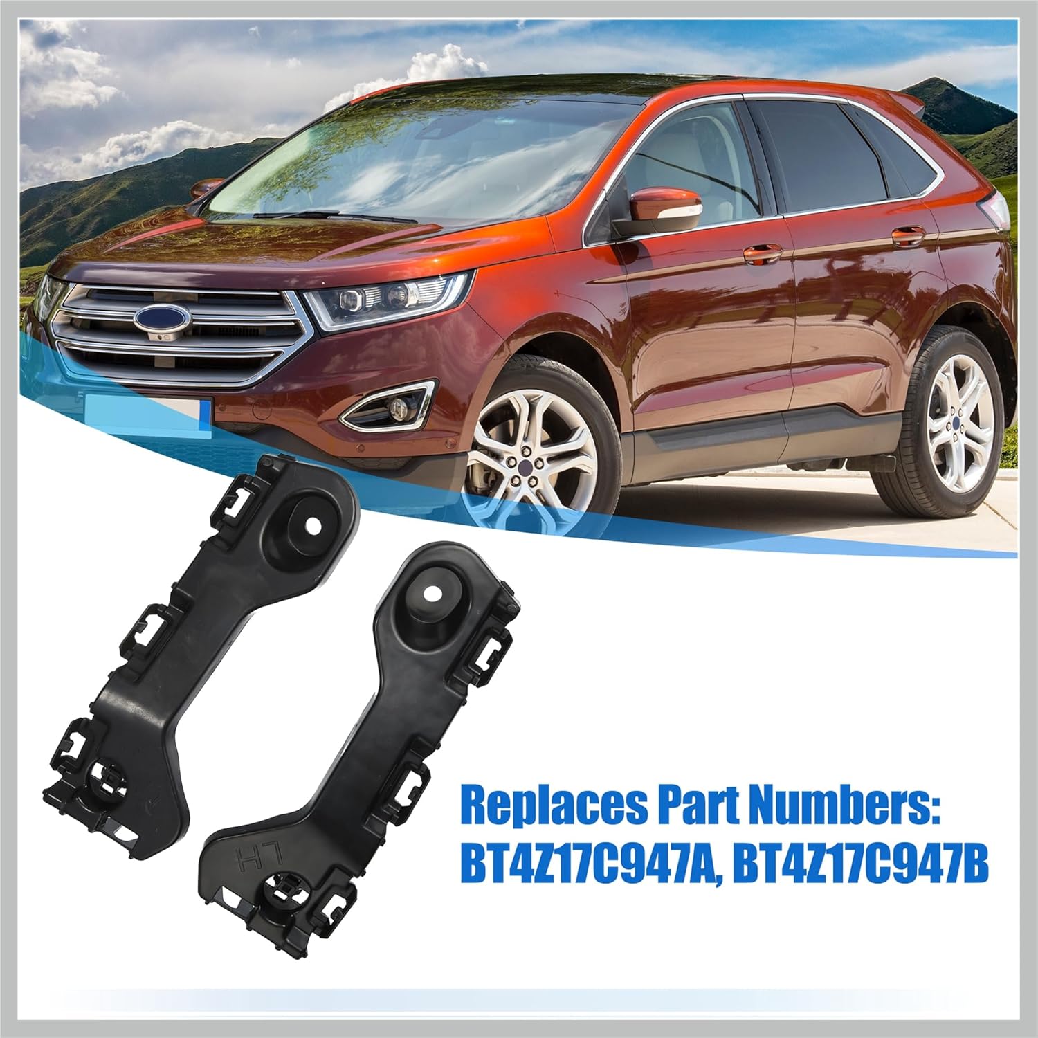 

1 Pair Front Bumper Mount Support Bracket for Ford Edge 2011-2014 for Lincoln MKX 2012-2015 BT4Z17C947A BT4Z17C947B Left and Right Side Replacement