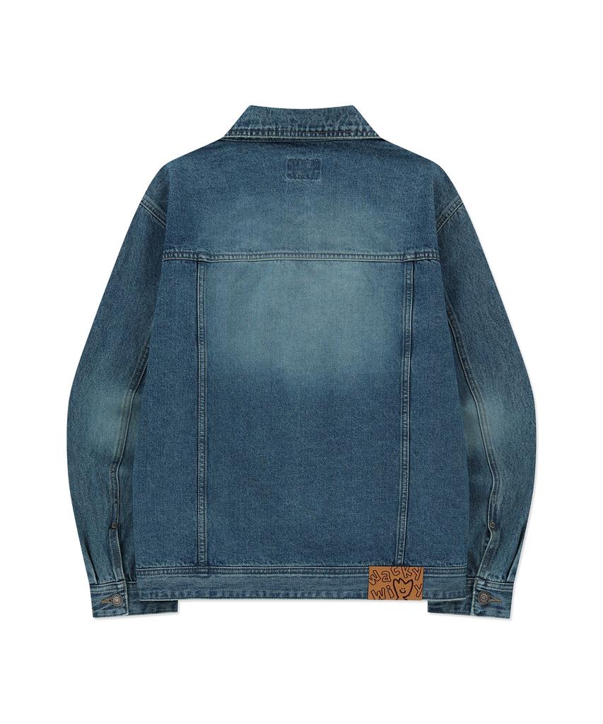 Wacky Willy Denim Trucker Jacket Blue