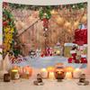 1pc Christmas Background Cloth, Christmas Ball Photography, Background Tapestry, Happy New Year, Family Party Decoration