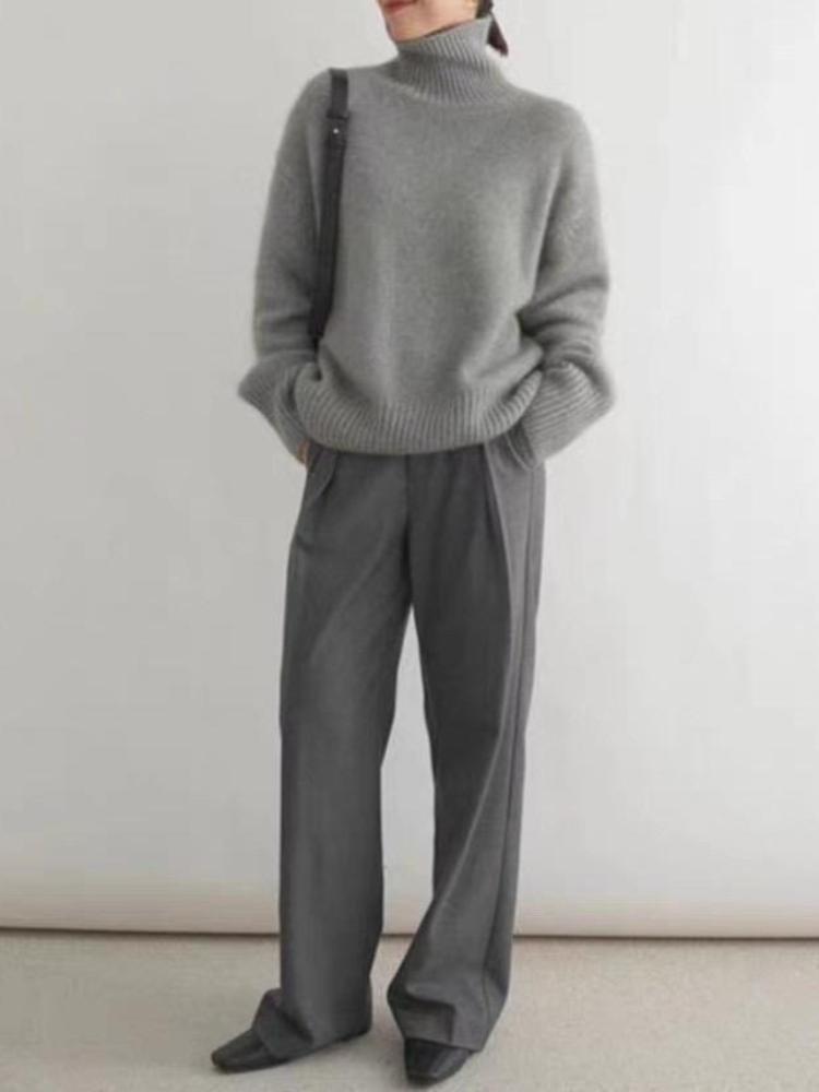 Sweaters Women Winter Long Sleeve Top Korean Fashion Turtleneck Pullover Knitwear Oversized Women's Clothing Jumpers