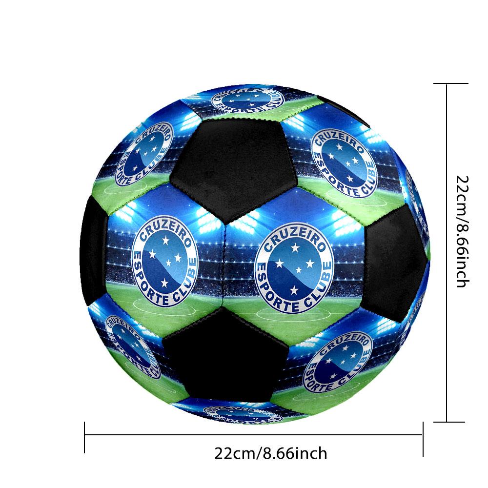 Cruzeiro Esporte Clube Soccer Ball Size 5 Colorful Machine Stitched PVC Competition Ready Durable High-Bounce