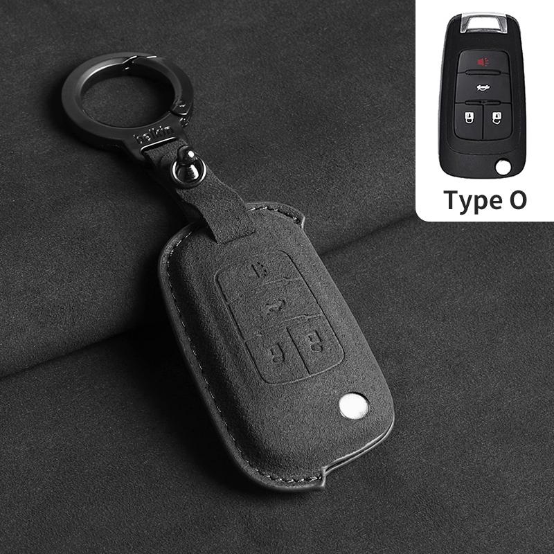 Suede Car Key Case Cover Shell Fob For Buick Encore Envision Gl6 Gl8 Excelle Regal For Chevrolet Cruze Epica Lova Camaro Impala