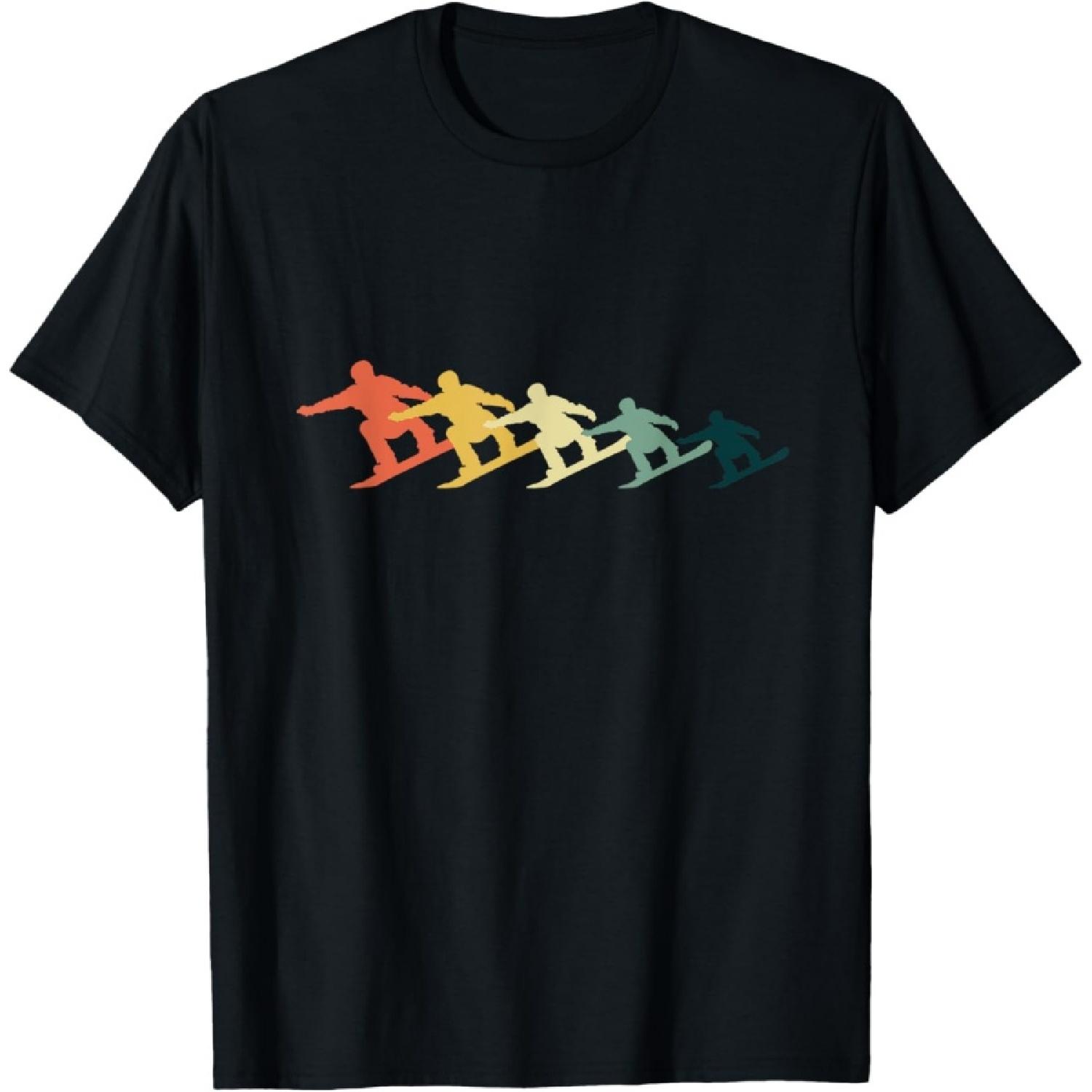 Сноуборд Сноубордист Сноуборд Гора Снег Подарок Футболка S чёрный