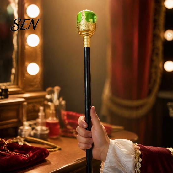 Gold Cane for Role Play Scepter Wand, Royal King/Queen Costume Accessory, Medieval Halloween Accessory Princess Cosplay Wands Play, Dress Up