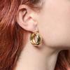 Simple And Fashionable Old Money Style Round Earrings, Ear Buckles, Advanced Metal Versatile Earrings, Niche Trendy Temperament Versatile Earrings