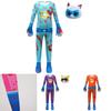 Superkitties Kids Onesie Costume With Soft Milk Silk Fabric Cartoon Style Purple Blue Pink Orange 100cm-150cm/43.3-59.05in