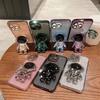 Astronaut Stand Suitable for IPhone 16 Flash Powder Electroplated Mobile Phone Case Apple 15 Cartoon 14 Promax Protection Case
