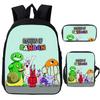 3Pcs/set Garten Of BanBan Backpack Anime Game School Bags Boys Girls Bookbag Cartoon Large Capacity Children Schoolbag Mochila