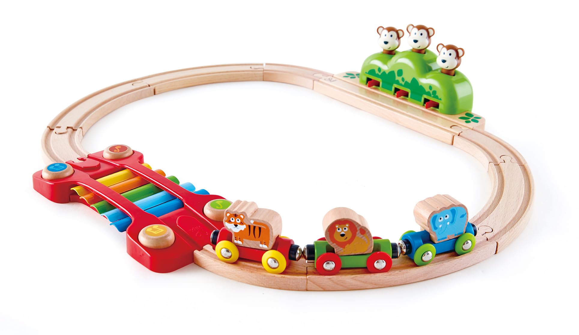 

Hape Sound Rail Jumping Monkey Set E3825