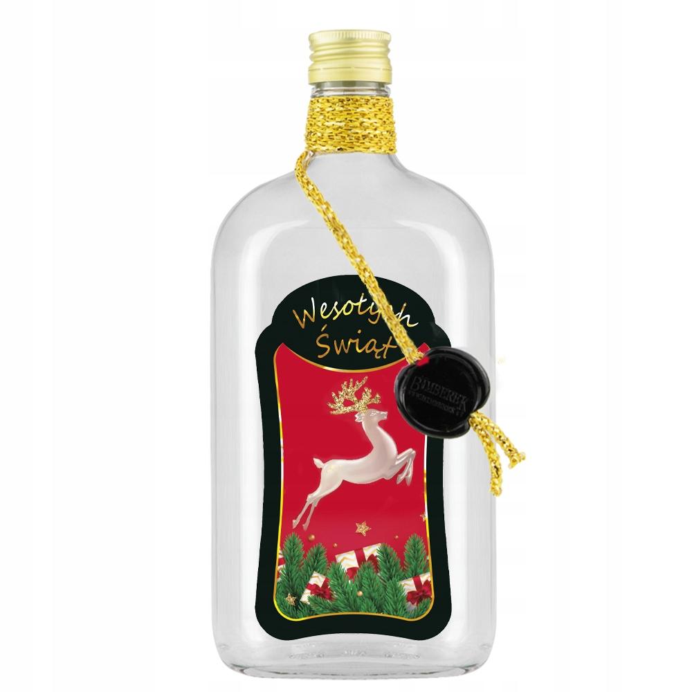 CHRISTMAS CLASSIC 500ml PREMIUM DECORATED Glass Bottle for Liqueurs