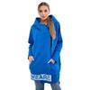 Hooded Sports Fleece Sweatshirt Casual Long-sleeved Zipper Women's Plus-size Solid Color Coat