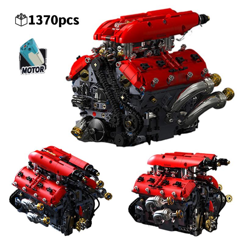 High-Quality 1370Pcs High-Quality Creative High-Quality 3D High-Quality V8 High-Quality Turbo High-Quality Engine High-Quality Building High-Quality T5011