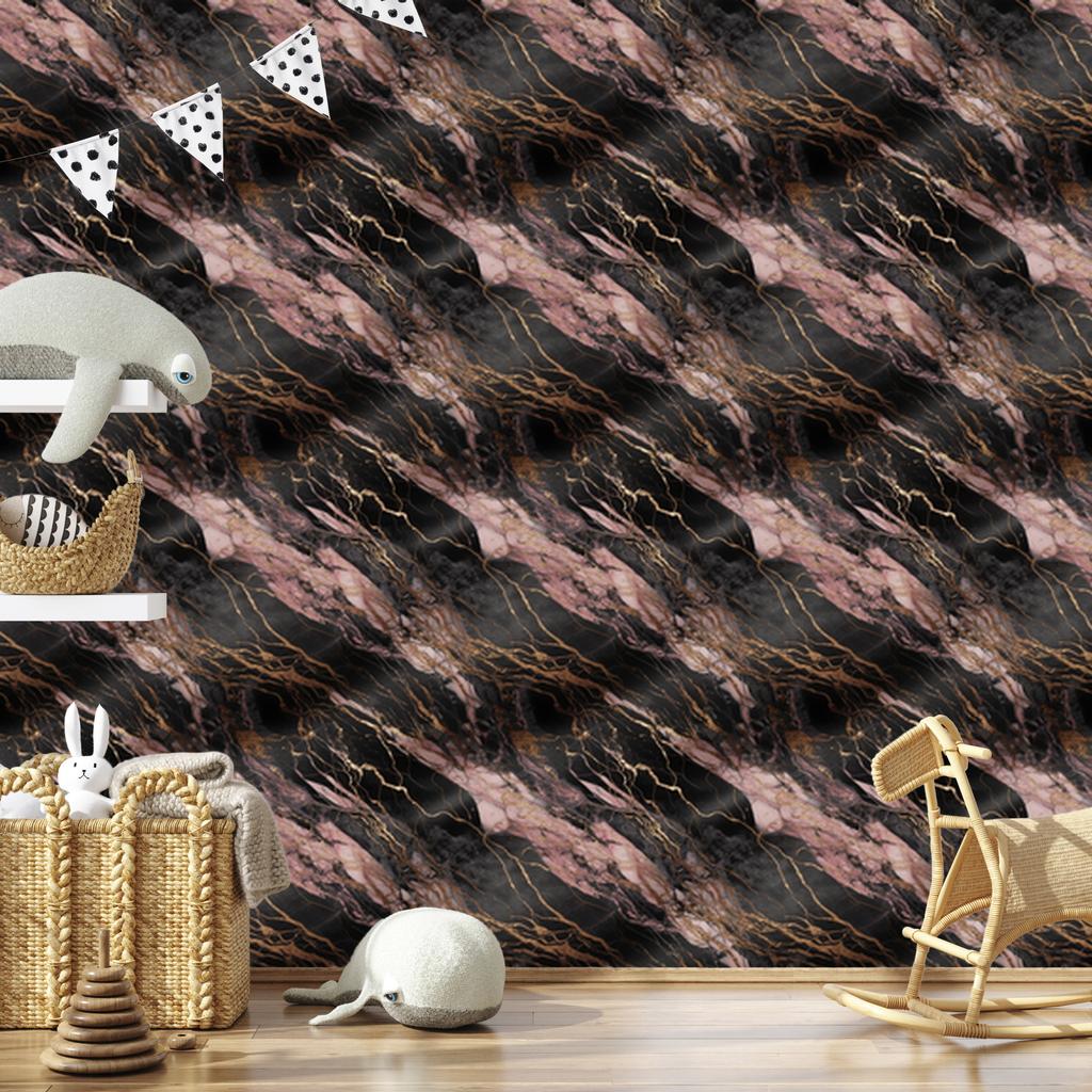 Marble Brown and Burgundy Wallpaper for Living Room and Bedroom 50x1000