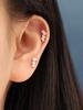 Minimalpiercing 14K Daily Tapered Cubic Piercing Earrings