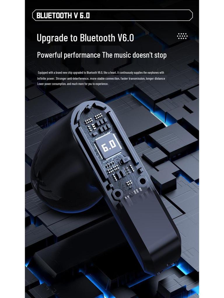 GQ-16 Bluetooth Headset: Cool Mecha Style, Semi-In-Ear, High-Quality Noise Reduction