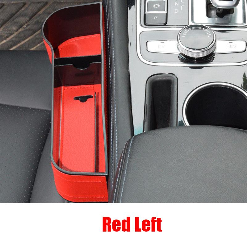 Leather Car Cup Holder Seat Side Pockets Storage Holder Auto Seat Gap Crevice Storage Organizer Box Auto Interior Accessories