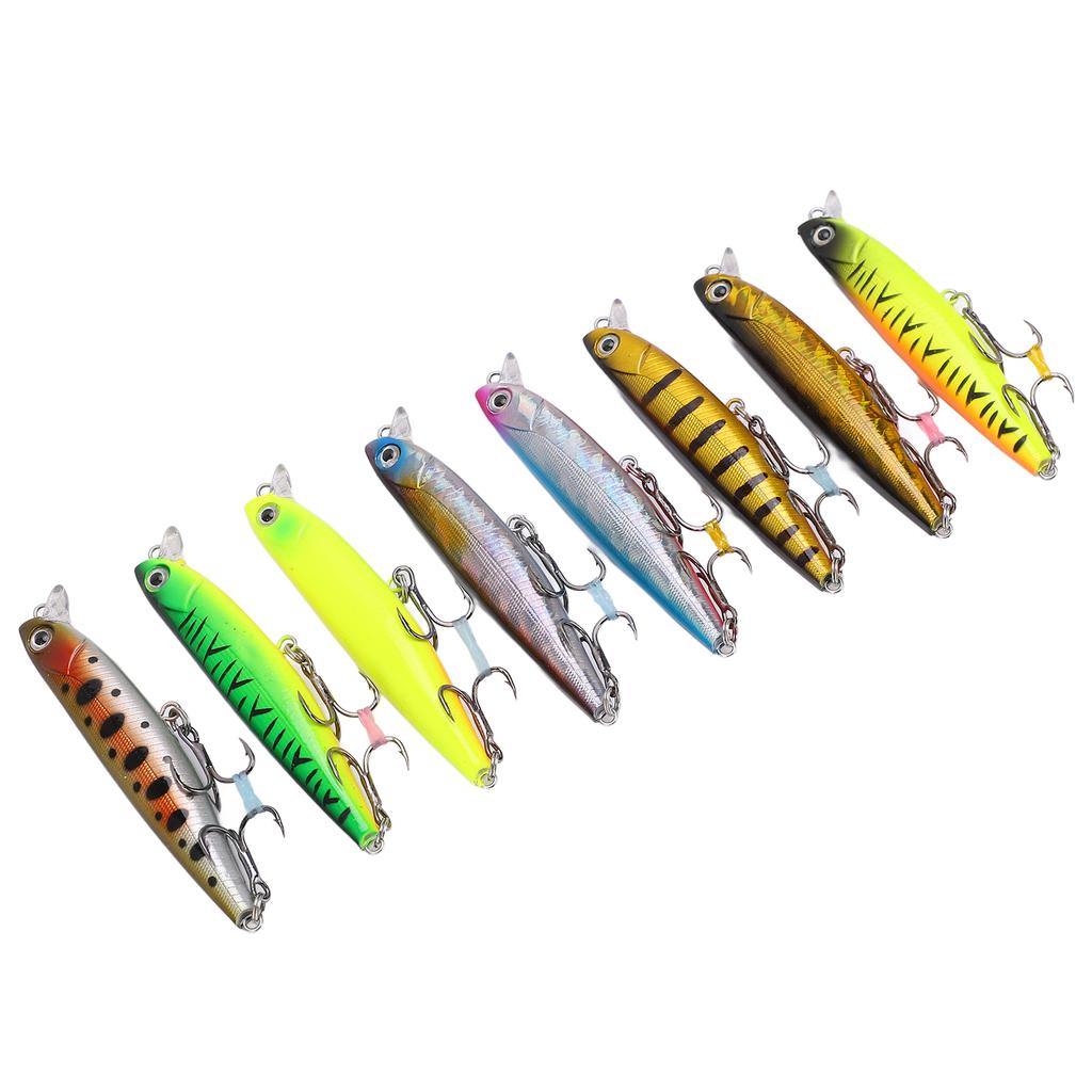 8pcs 8cm 14g Minnow Fishing Lures Sinking Hard Baits Set Super Long Cast VIB Lures for Bass Trout Perch