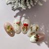 Christmas Nail Stickers Laser Snowflake Relief 3D Christmas Tree Leaves Cartoon Wearing Nail Patches Manicure Decorstion Charm