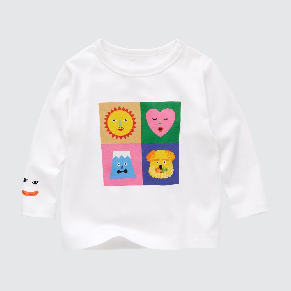

UNIQLO BT Книжка с картинками, футболка с круглым вырезом (длинный рукав) С