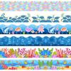 84 Feet Borders for Bulletin Board Decoration, Ocean Theme Scalloped Trim Classroom Bulletin Board Borders for for Office, School Classroom Decor,