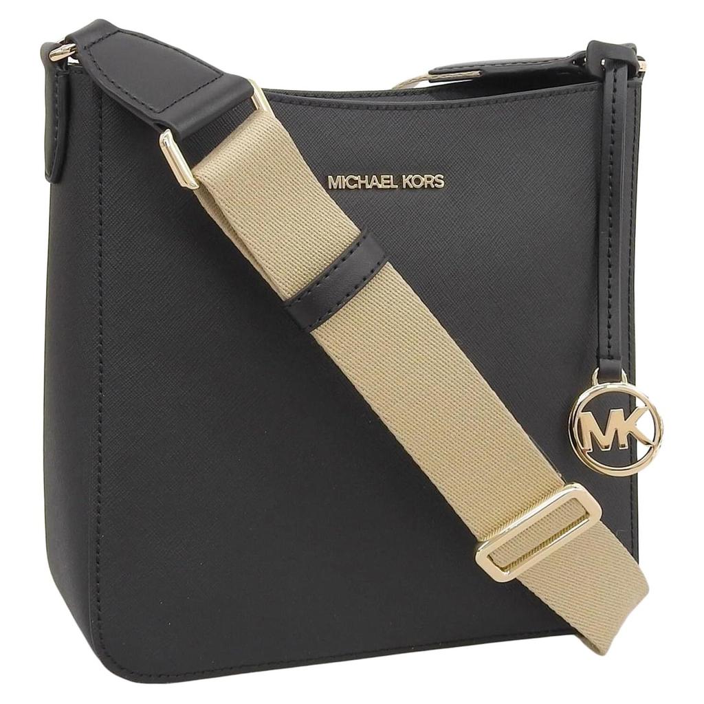 Michael Kors MK Jet Set Travel Coated Canvas Small Crossbody Bag With Gold Hardware Women Bags Black 35S4GTVC5L-BLACK