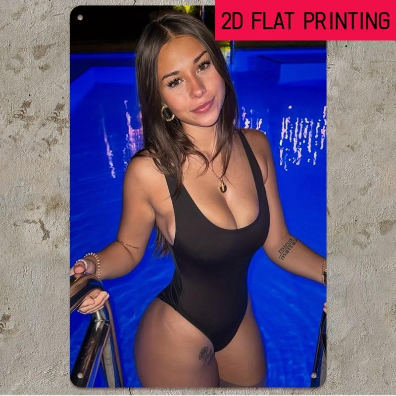 Sophie Rain Metalowy Znak Ścienny, Portret Kobiety Dekoracja Biura 20x30cm