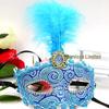 Feather Masquerade Mask for Halloween & Christmas Balls