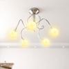 Plafonnier - VIDAXL - 5 abat-jour ronds en verre - Design moderne - Économie d'énergie LED - G9