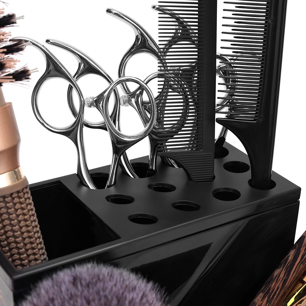 Boîte de Rangement Haut de Gamme Antidérapante pour Ciseaux de Coiffure pour Barbiers et Stylistes