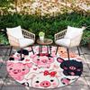 Animal Stickers Pattern Round rug,Carpet Rug for Living Room Bedroom Playroom ,Non-slip Floor Mat,Holiday Gifts and Birthday Gifts.