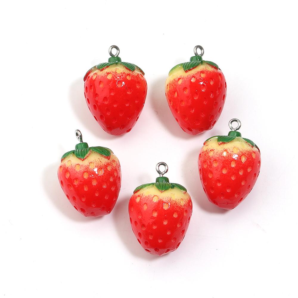 5pcs/lot Fruit Series Acrylic Pendants Colorful Apple Grape Banana Shaped Charms For DIY Earrings Necklace Jewelry Accessories