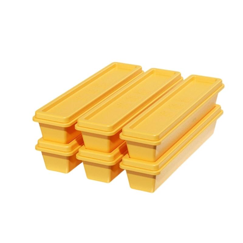 

Plastic French Fries Shape Ice Cubes Tray for Cold Drink Household Rectangular Ice Making Mould with Lid Kitchen Tool
