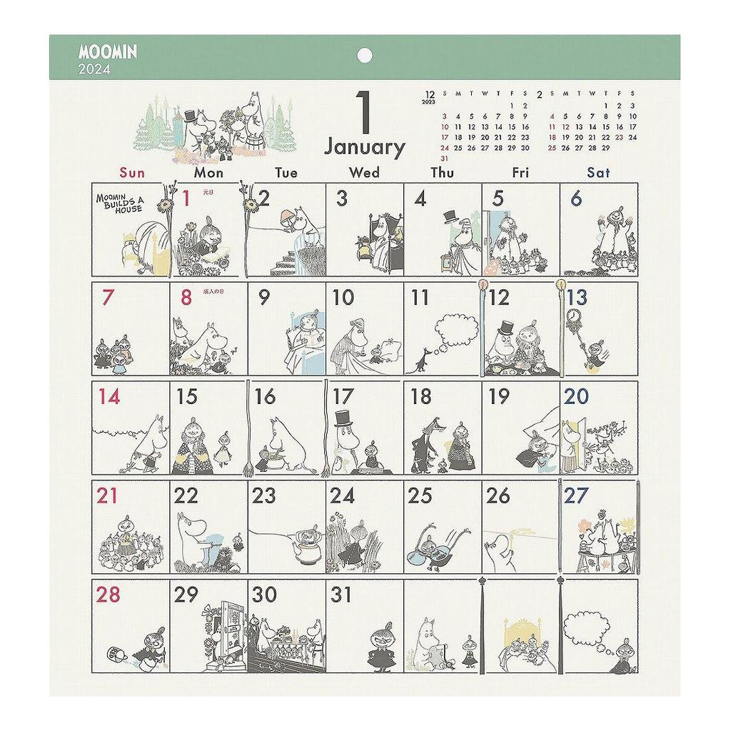 Art Print Japan 2024 Moomin Comic Design Calendar No. 178