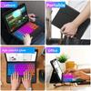 Colorful Luminous Bluetooth Keyboard Backlit Portable Keyboard Wireless Keyboard  Notebook