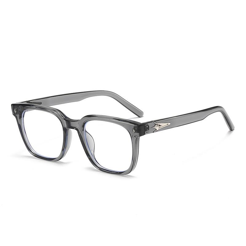 Stylish and Versatile Women's Simple Square Black-framed Glasses with A Preppy Style and Blue Light Blocking.
