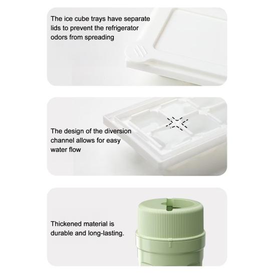 Ice Cube Mold with Sealed Lid Twist Release Ice Tray for Odor-Free Ice Storage BPA-Free Easy Ice Release Ice Cube Maker